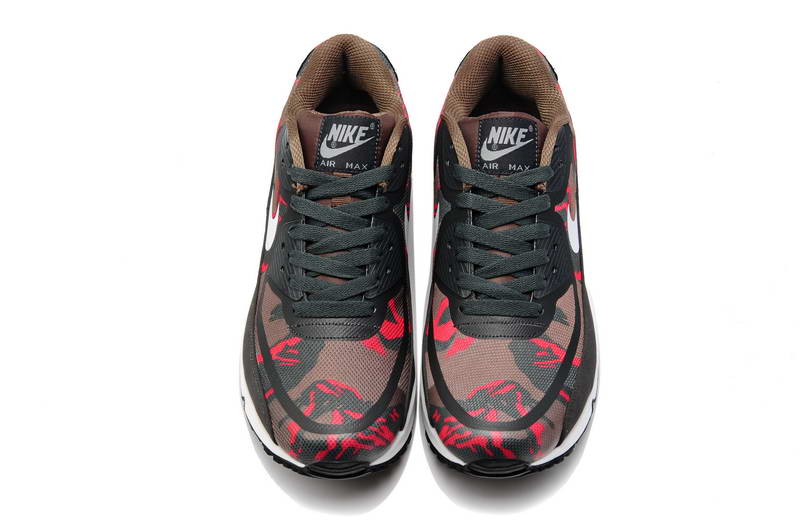 Nike Air Max 90 Chaussures Hommes pre bande Brun Gris (4)